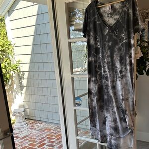 New, cover up, grey tie dye  size large